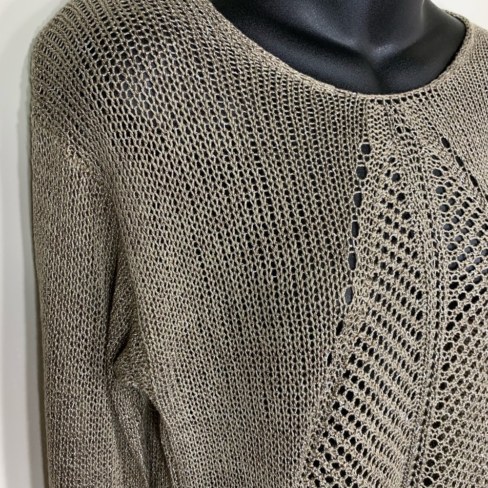 ⭐️ A Little Sparkle Open-Knit Panel Sweater (NWT)